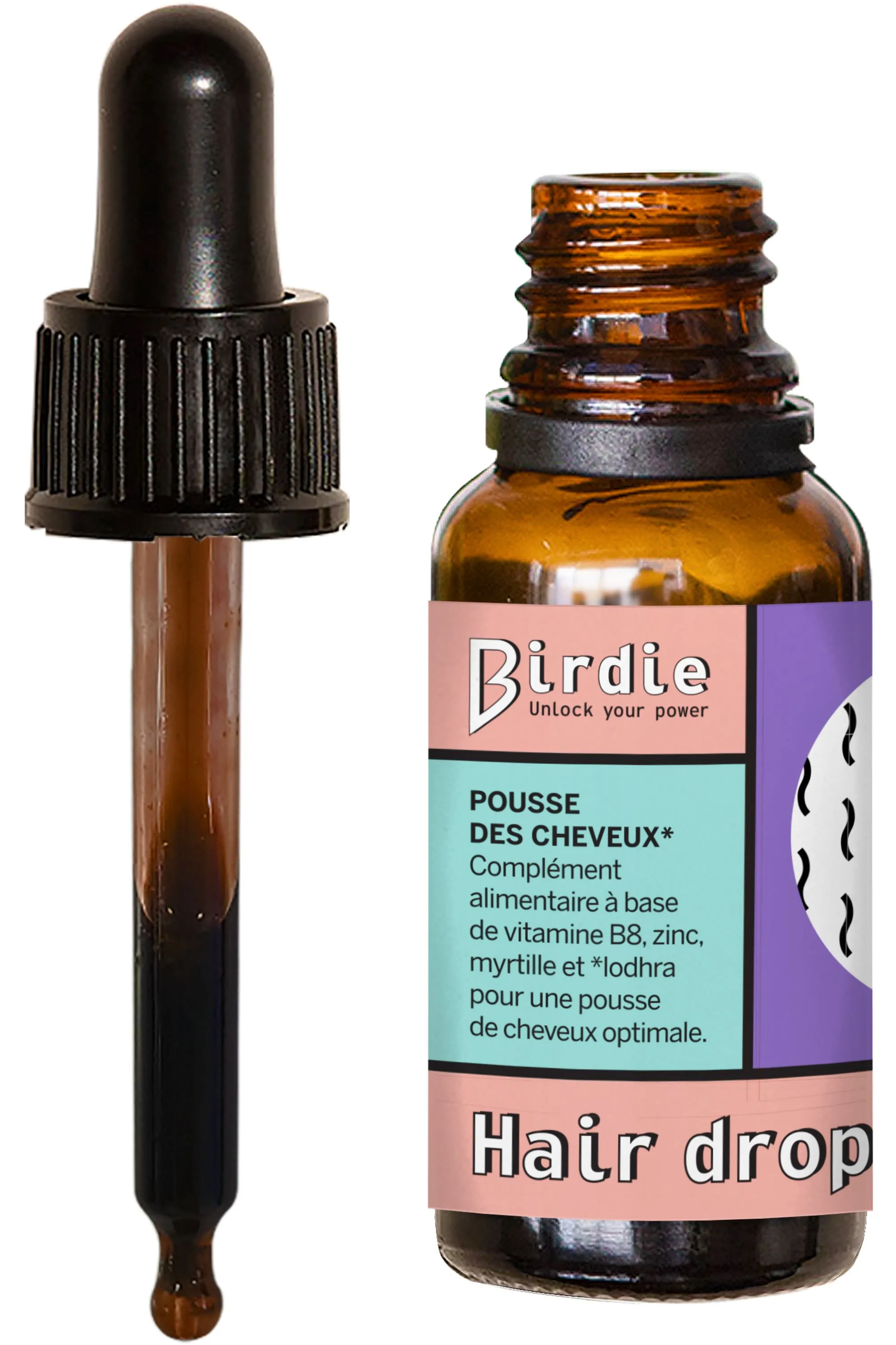 Birdie Complément alimentaire pousse des cheveux Hair Drops-20 ml