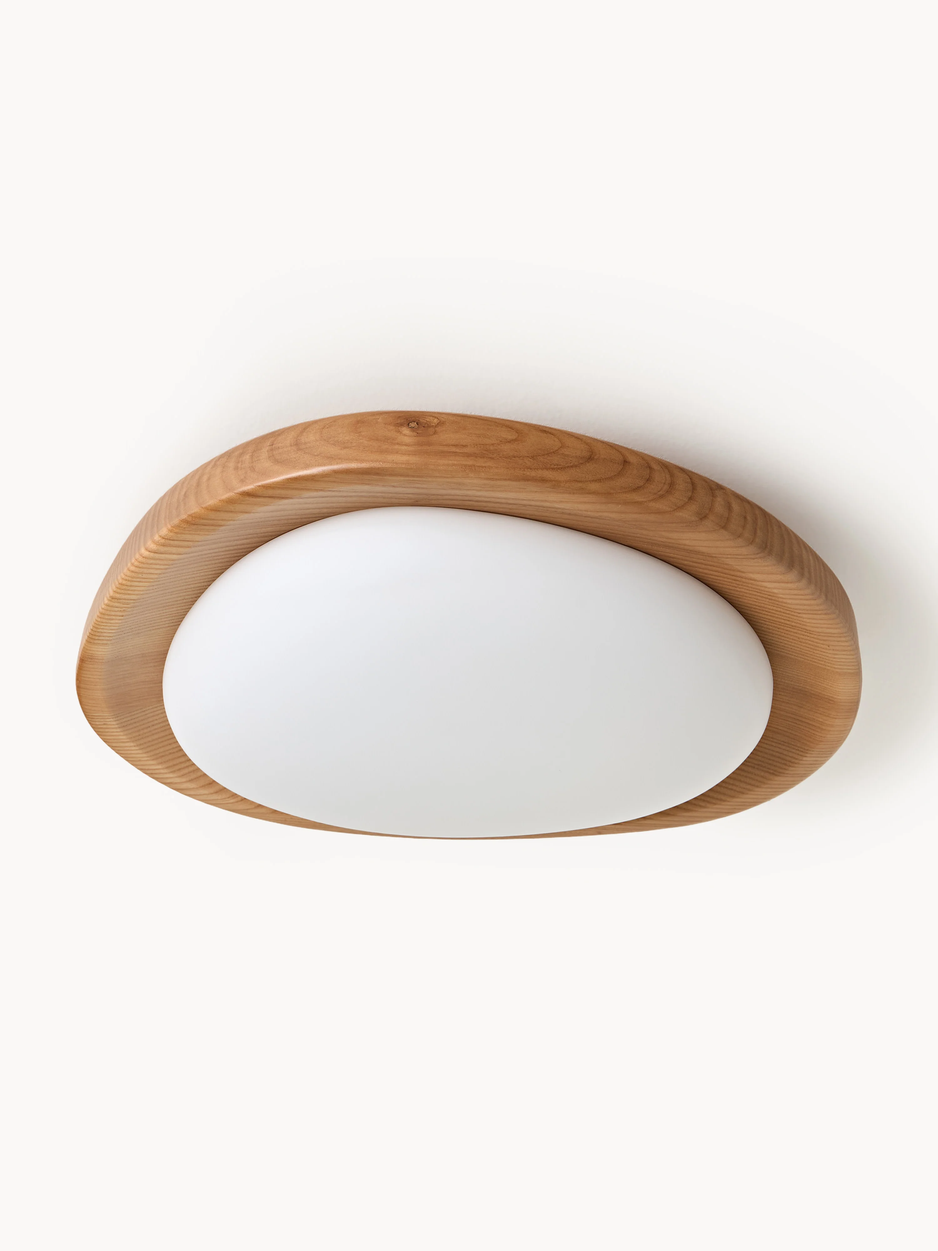 Plafondlamp Matthew met frame van essenhout