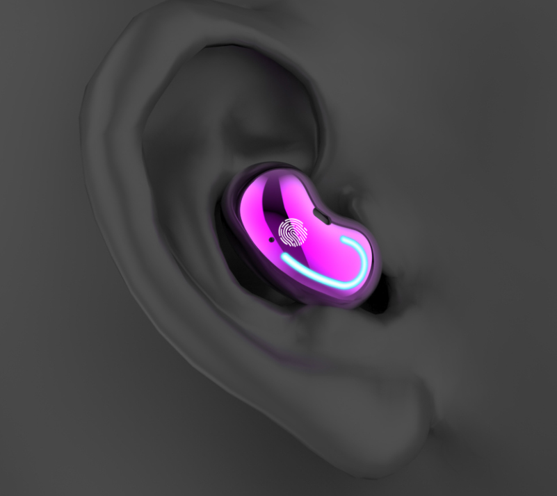 TWS Bluetooth 5.3 In-Ear Kopfhörer LED Headset   Lade Case mit Ladeanzeige (200mAh) - Pink