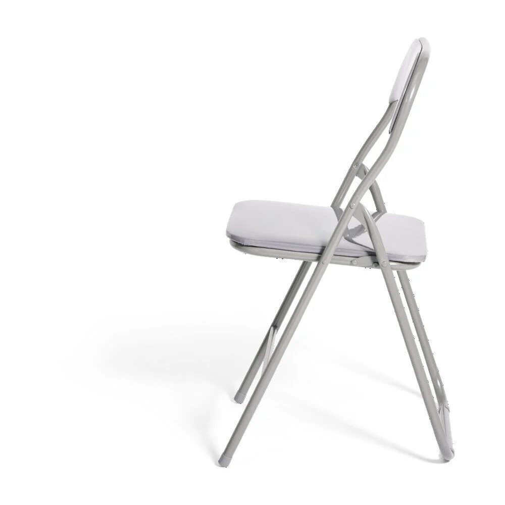 Chaise pliante Tracy métal gris foncé L49xP49xH79cm