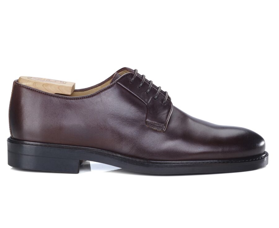 Derbies homme cuir Chocolat Foncé semelle gomme - MONTEREY CLASSIC GOMME CITY