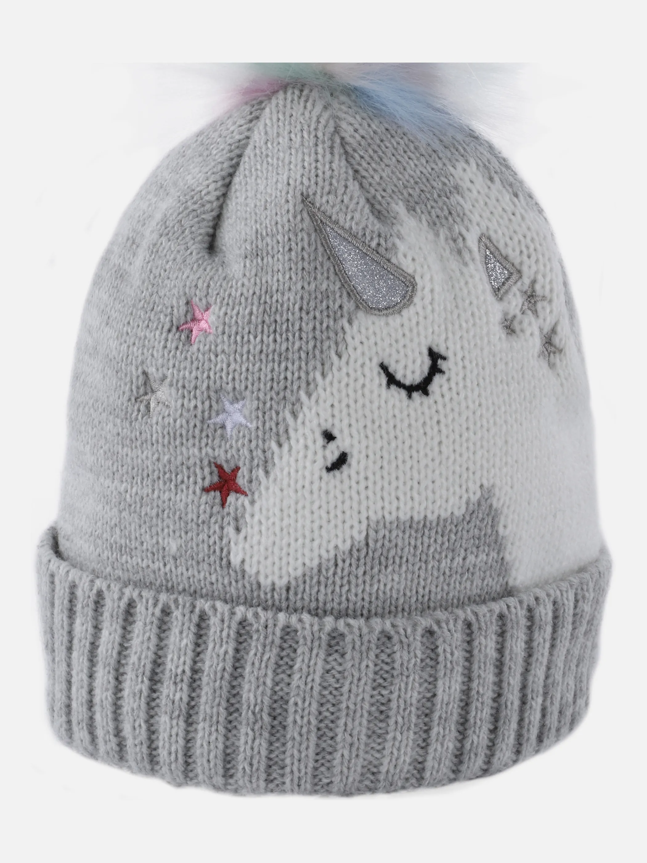 Baby Mütze mit Einhorn-Motiv und Stickerei