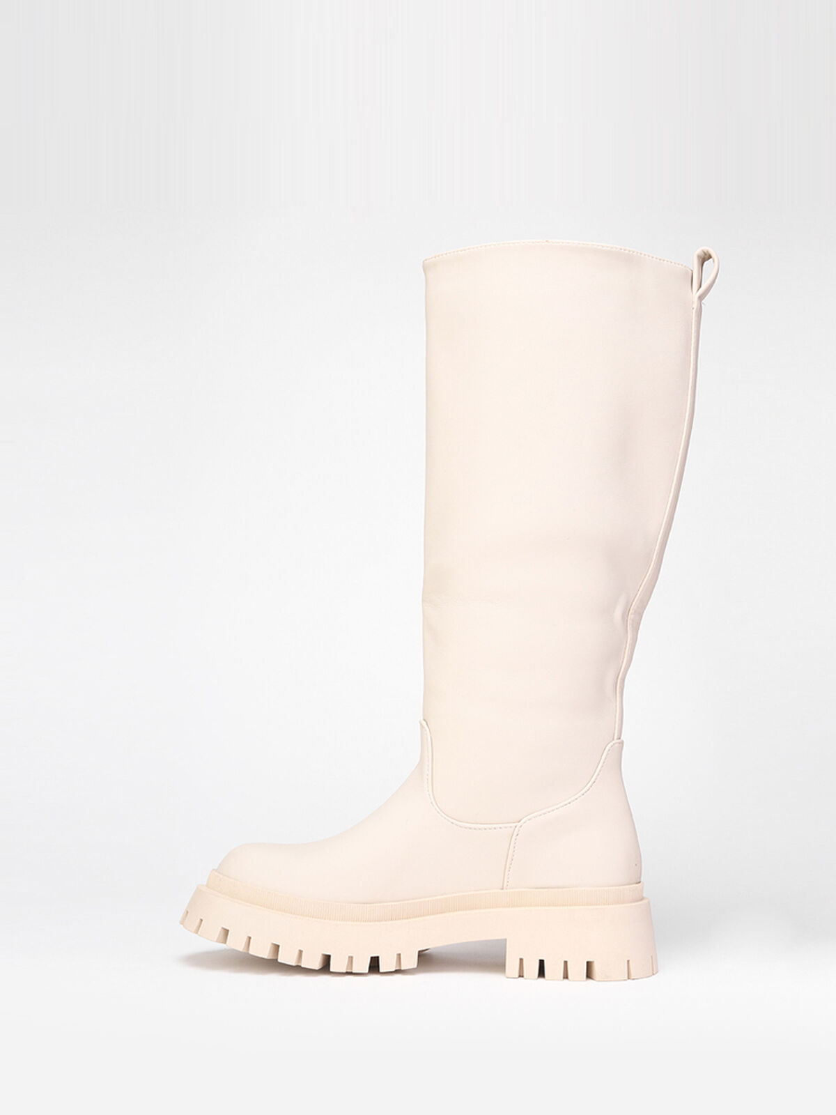 Bottes à semelle crantée- Beige