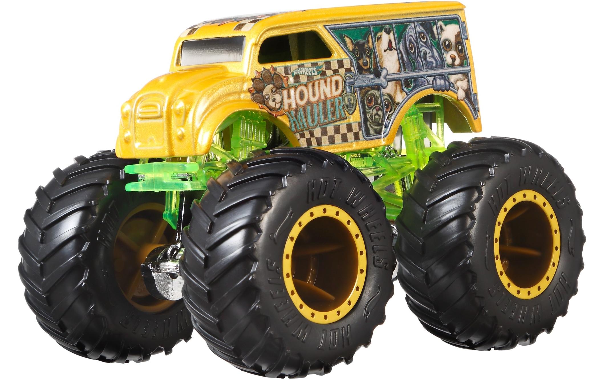 Monster Trucks 1:64 Die-Cast 2er-PackSpielzeug-Truck zum Sammeln mit grossen Rädern