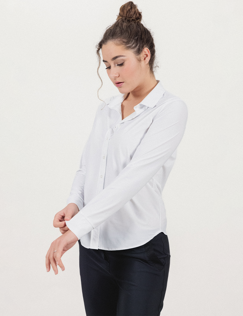 HBT TRANSVERSAL | LADY CHEMISE LOOSE BLANCHE