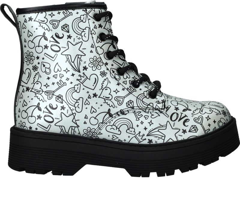 Skechers Gravlen Hi Boots Zilver Meisjes