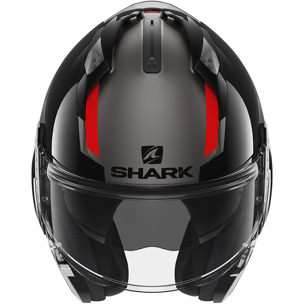 Shark - Casque EVO-GT Sean Noir Mat / Gris Mat / Rouge