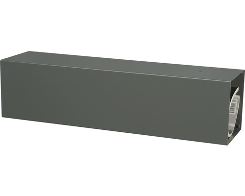 MEFA krantenhouder, gepoedercoat staal, BxHxD 430/110/110 mm, letter 11, basaltgrijs RAL 7012, semi-mat