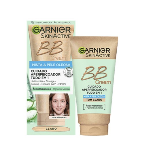 Garnier SkinActive BB Cream Pele Mista a Oleosa Tom Claro SPF25 50ml