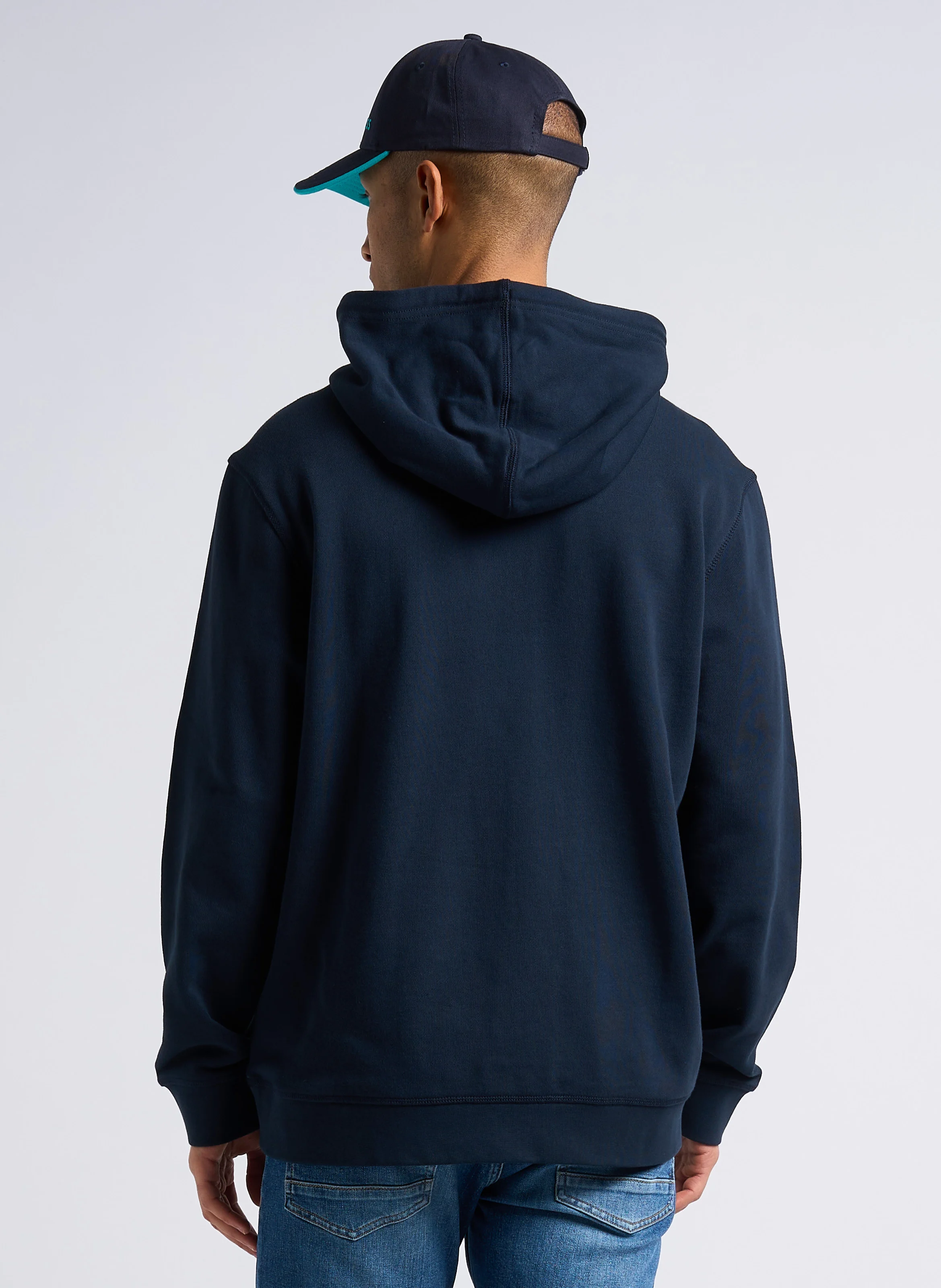 Sweat à capuche en coton | Bleu