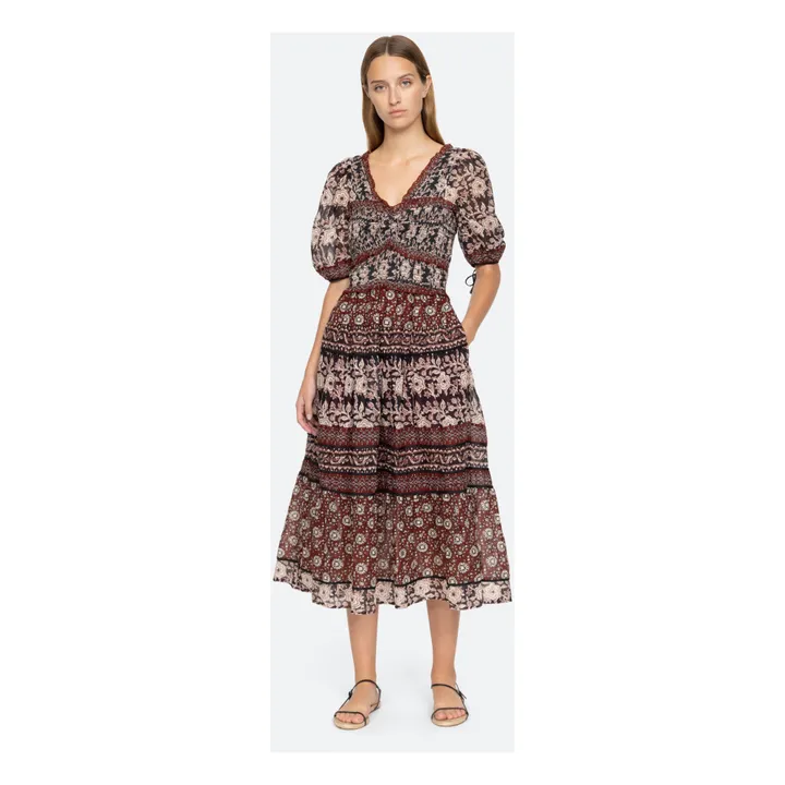 Sea NY Robe Smockée Danae | Bordeaux