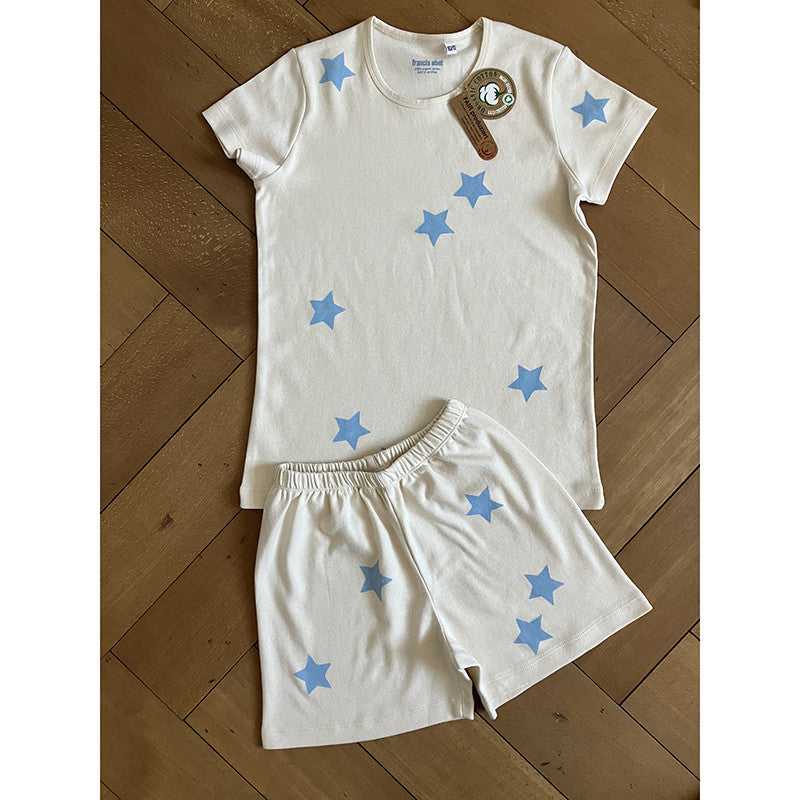Pyjama kurzarm blau