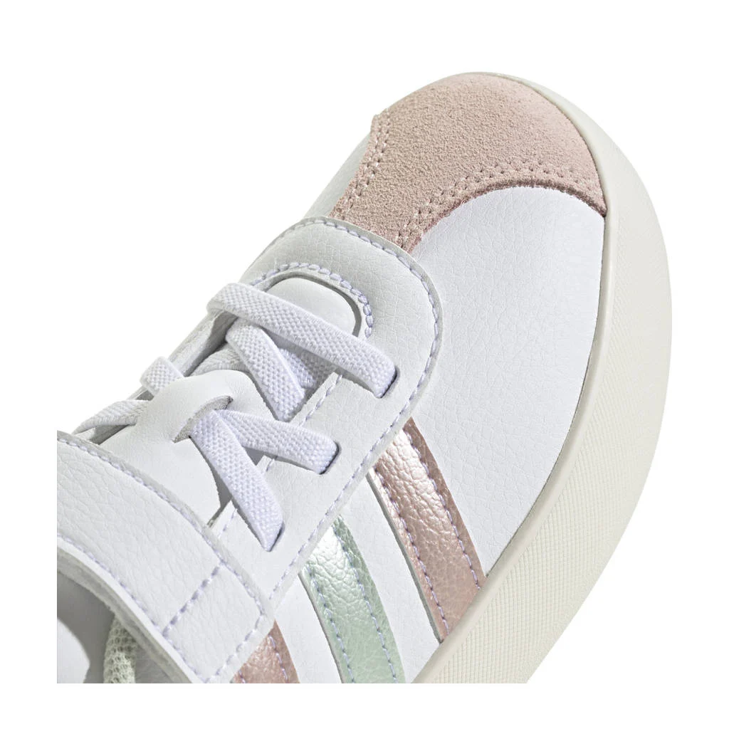 adidas VL Courtsneakers wit/roze/turquoise