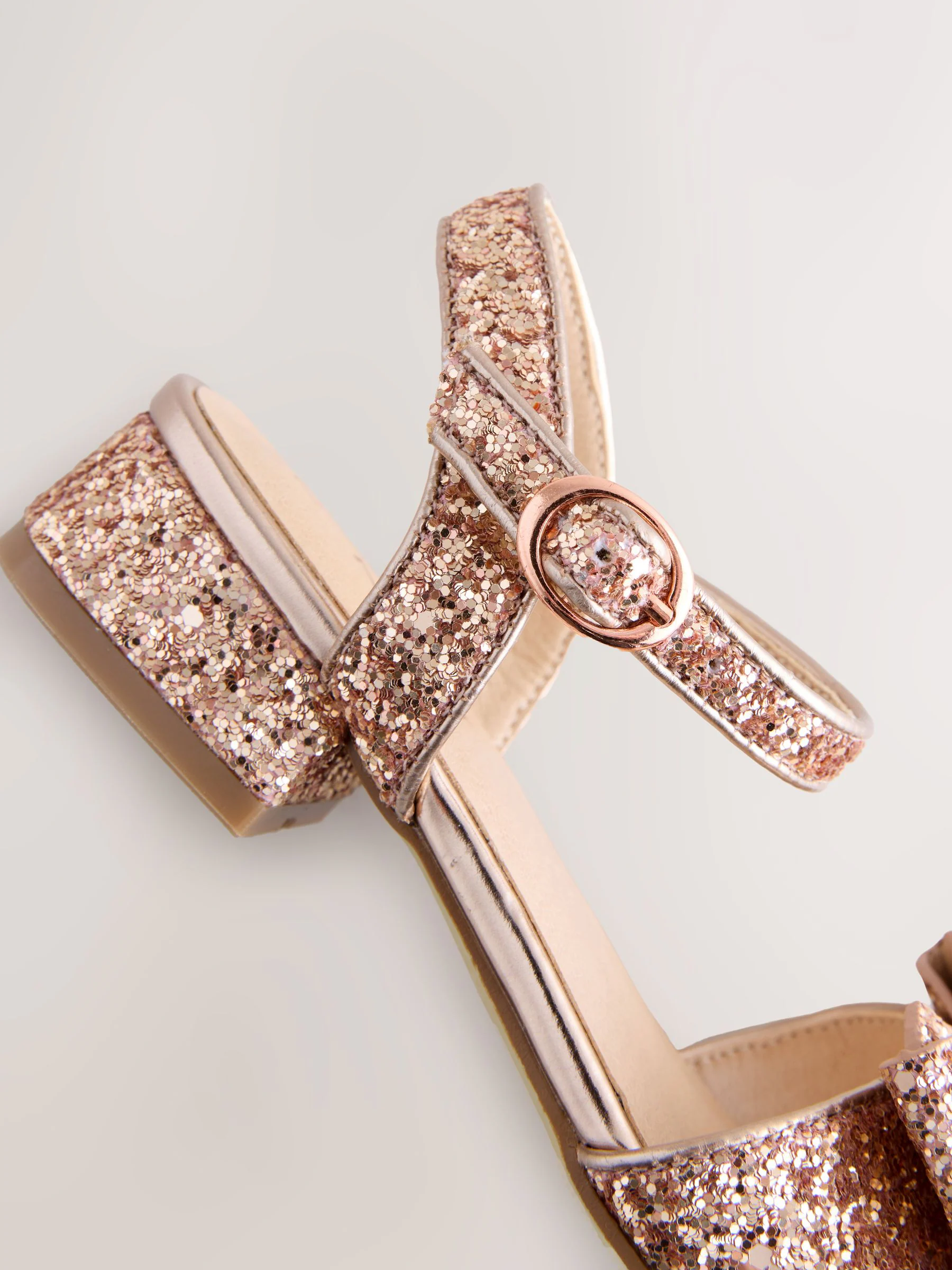 Rozegouden met glitters -