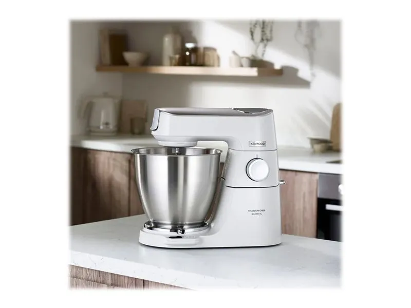 Kenwood Titanium Chef Baker XL KVL65.001WH - Køkkenmaskine - 1200 W - hvid/champagnecreme