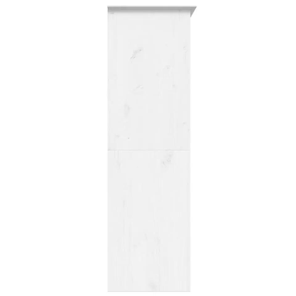 vidaXL - 3-deurs Kledingkast BODO - Massief grenenhout - Wit - 146x53.5x173 cm
