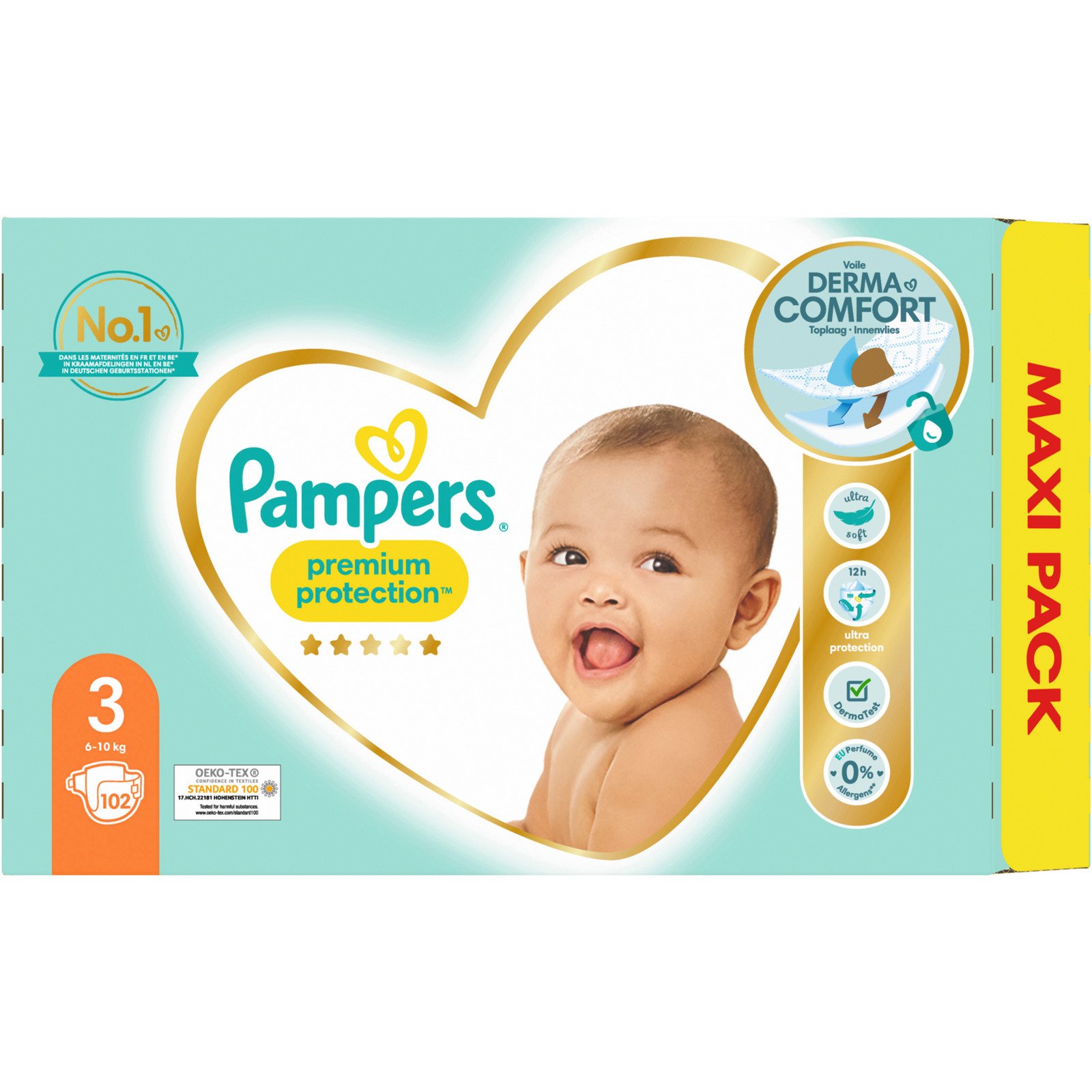Pampers Premium Protection Gr. 3, 6-10 kg, 102 Windeln
