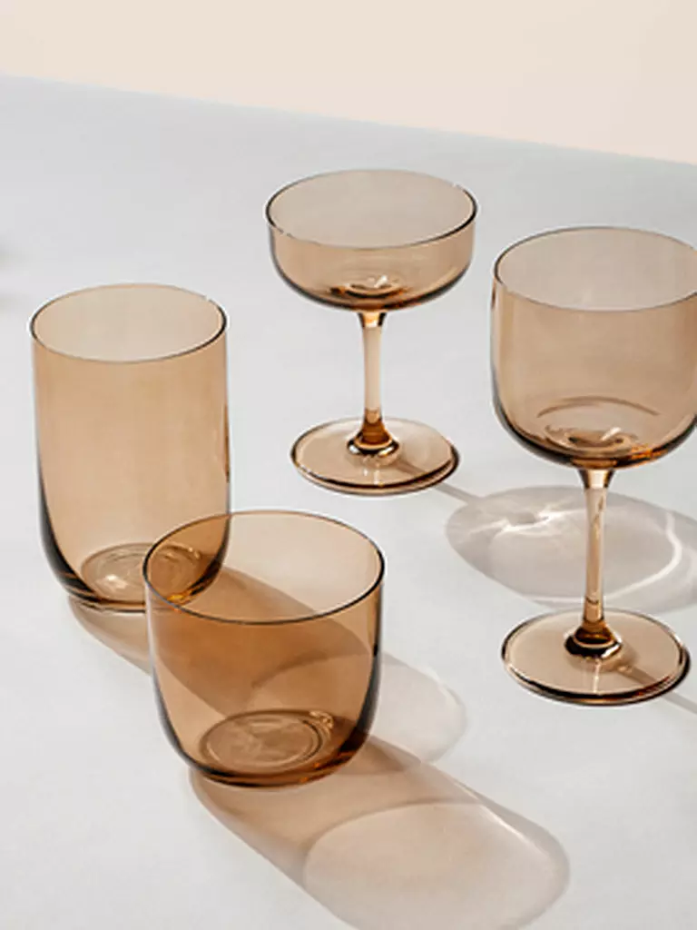 LIKE BY VILLEROY & BOCH Wasserglas 2er Set LIKE GLASS 280ml Clay orange