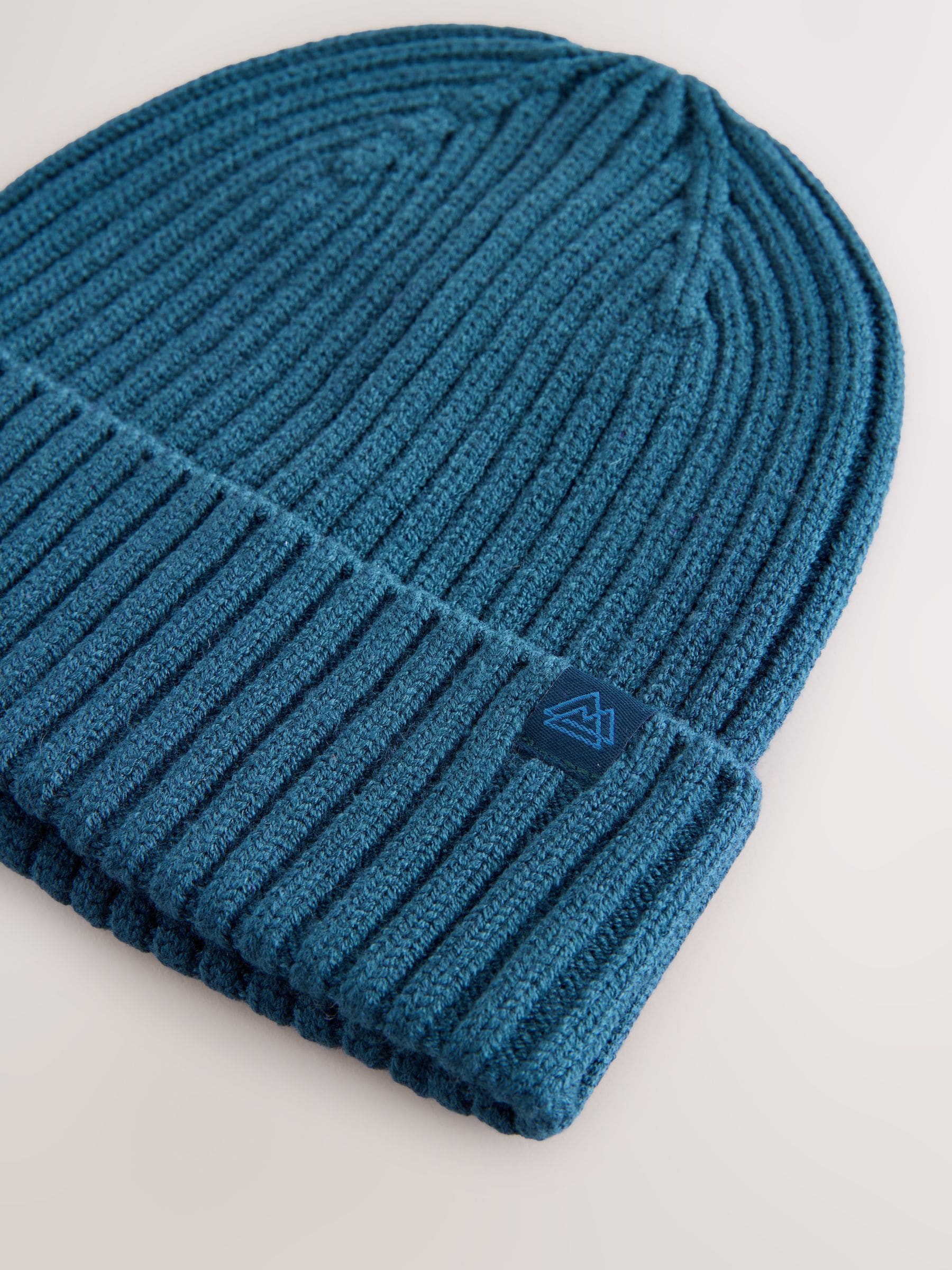 Petroliumblauw - Gebreide beanie-muts (1-16jr)