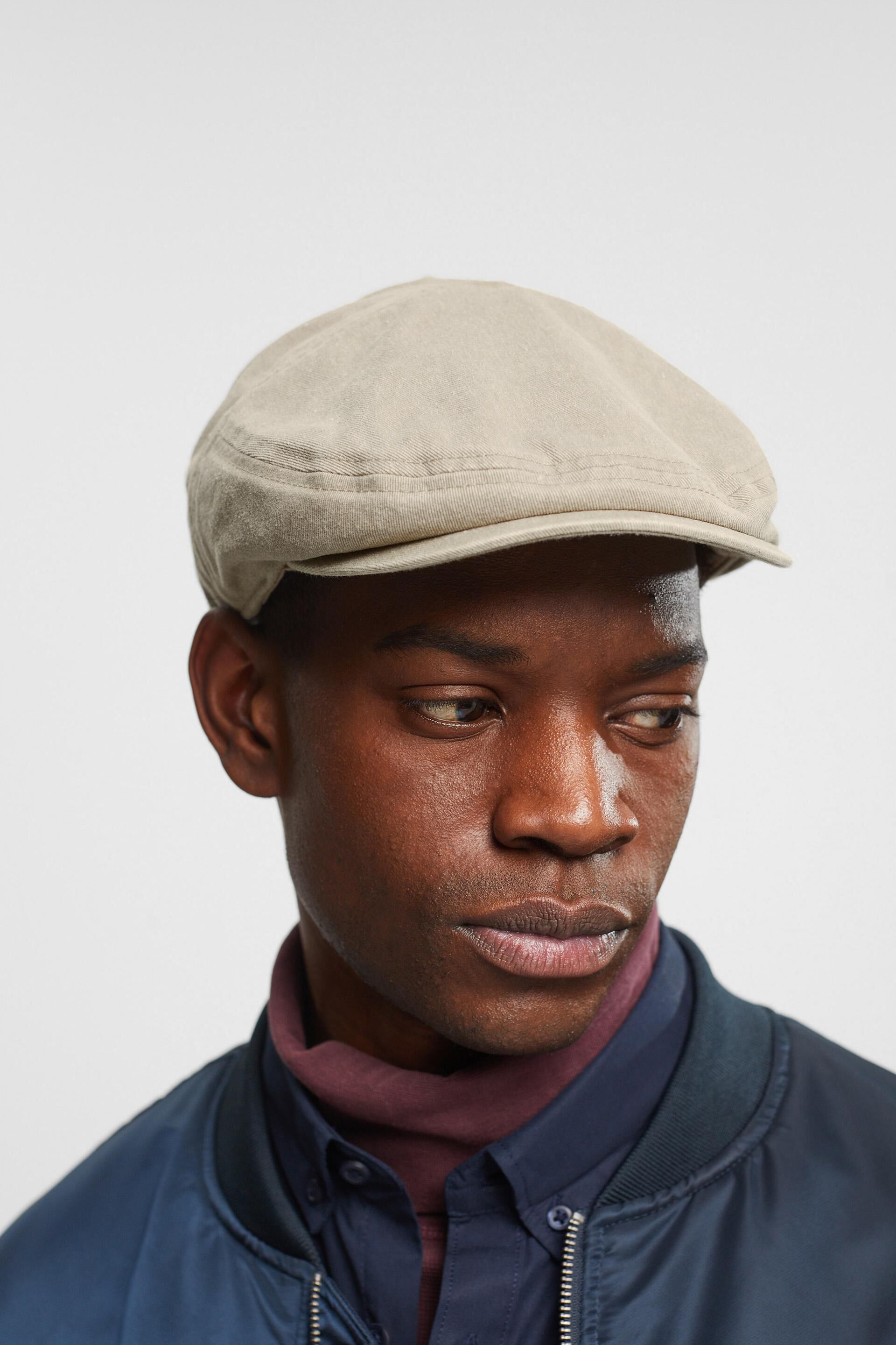 Casquette plate en toile de coton