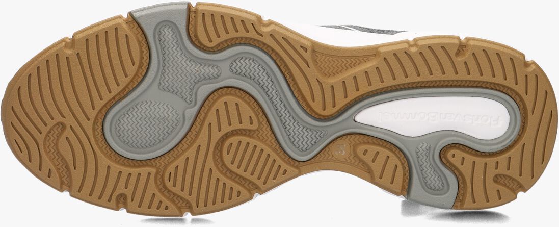 zilverkleurig floris van bommel lage sneakers sfw-10101