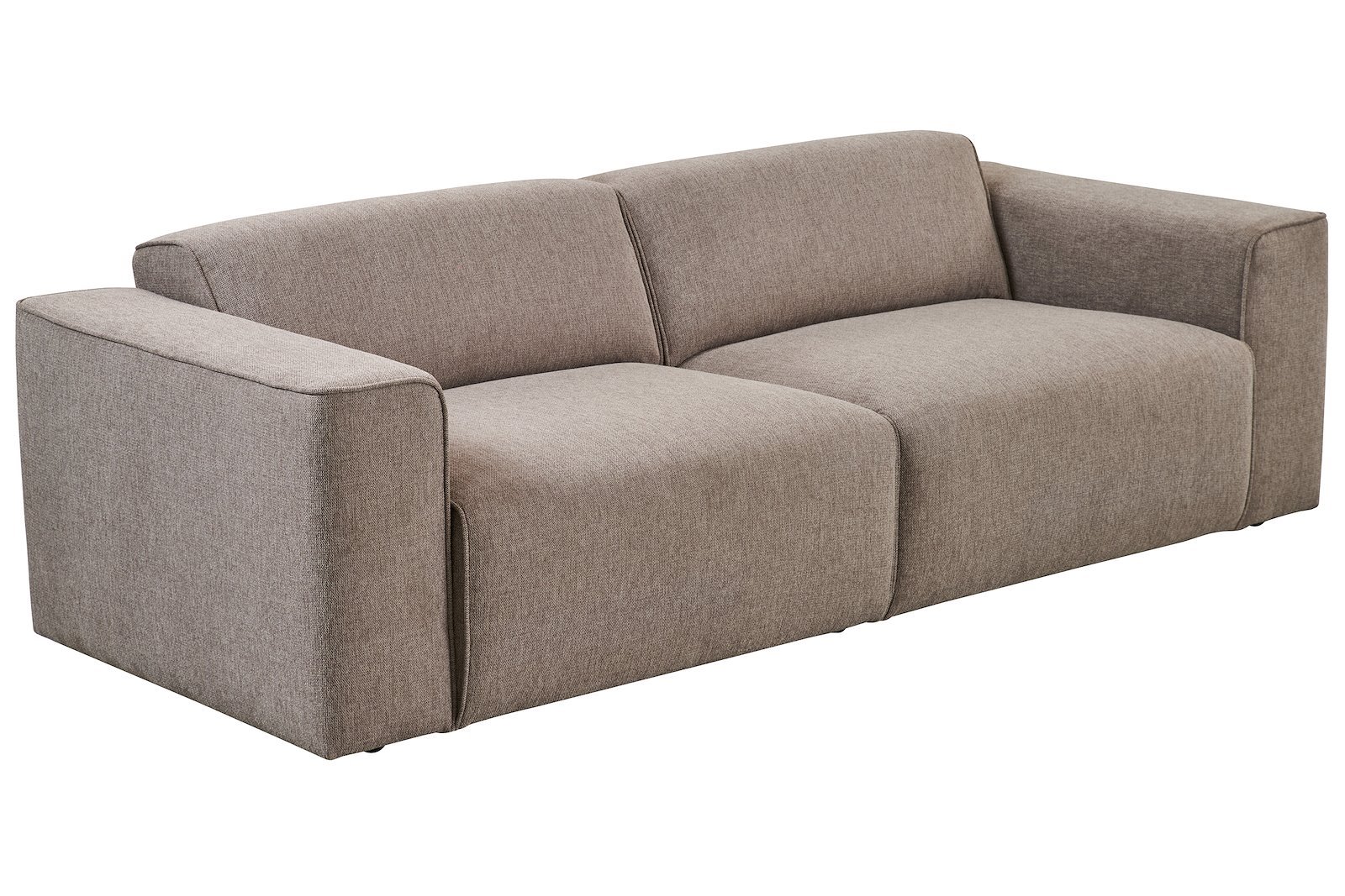 Enjoy 3-seter sofa 3-seter i tekstil Brego 34 stone med sorte ben.