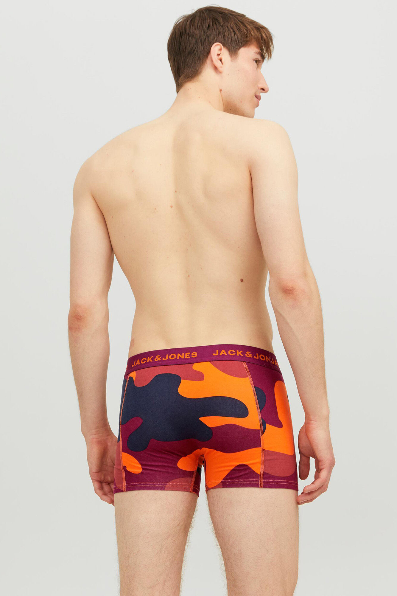 Pacote com 3 cuecas boxer de algodão com estampa camuflada