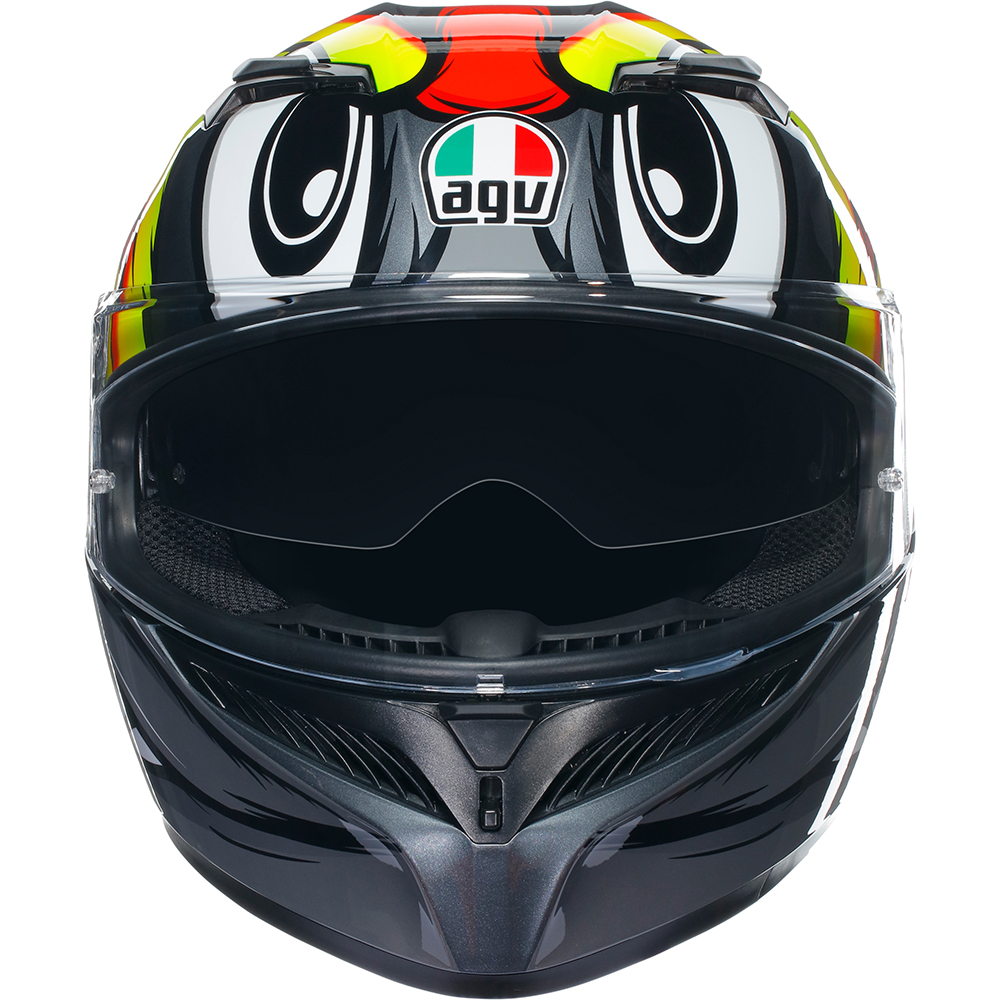 AGV - Casque K3 Birdy 2.0 Gris / Jaune / Rouge