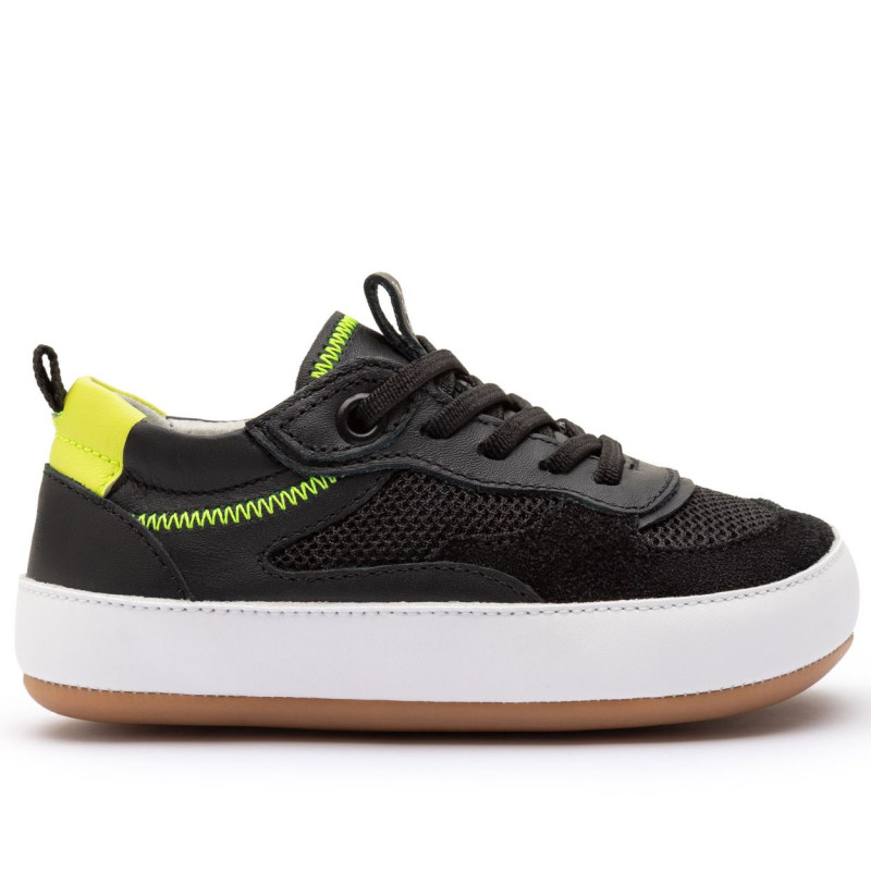 Tip Toey Joey Tip Toey Joey Primeiros Sneakers Step Black Amarelo Neon