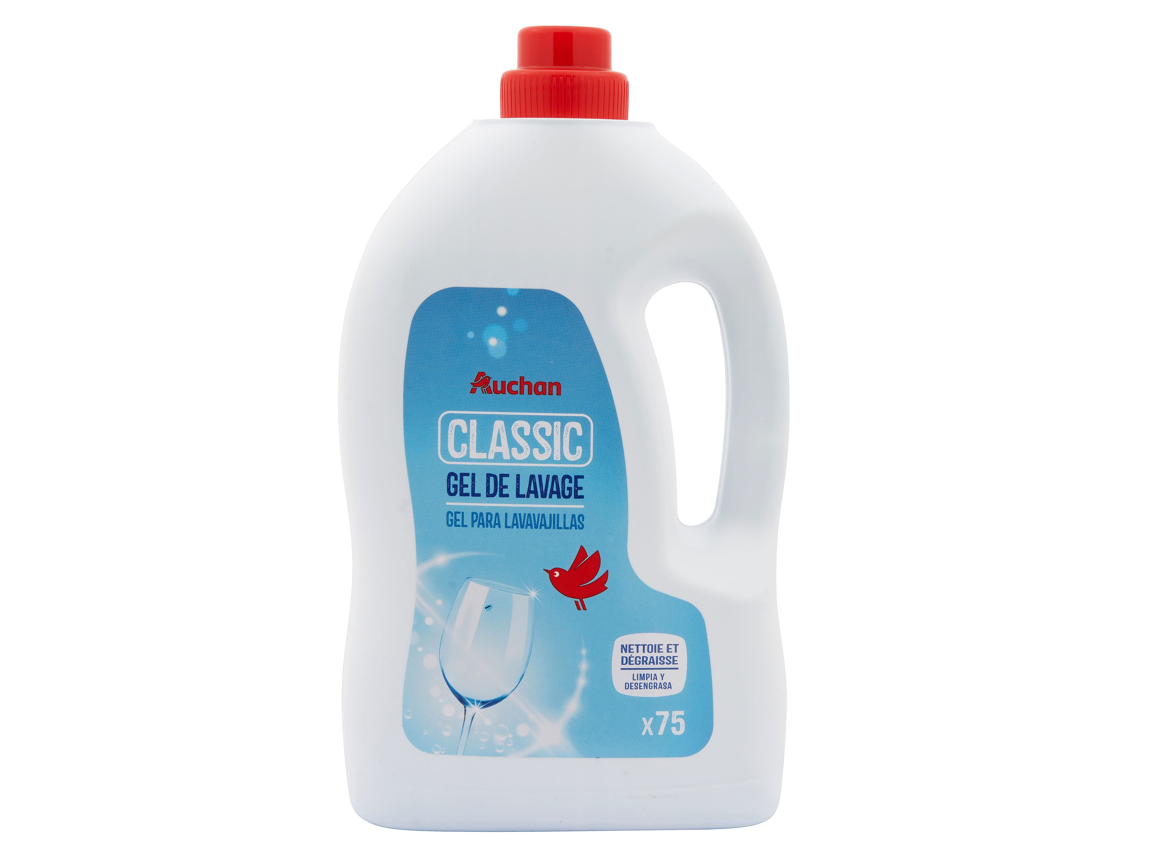 DETERGENTE MÁQUINA LOIÇA AUCHAN GEL CONCENTRADO CLÁSSICO 75 DOSES