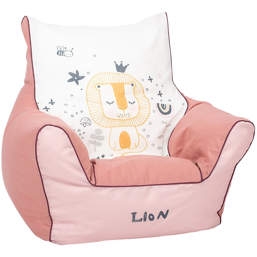 knorr toys® Kindersitzsack - Löwe Leo rose