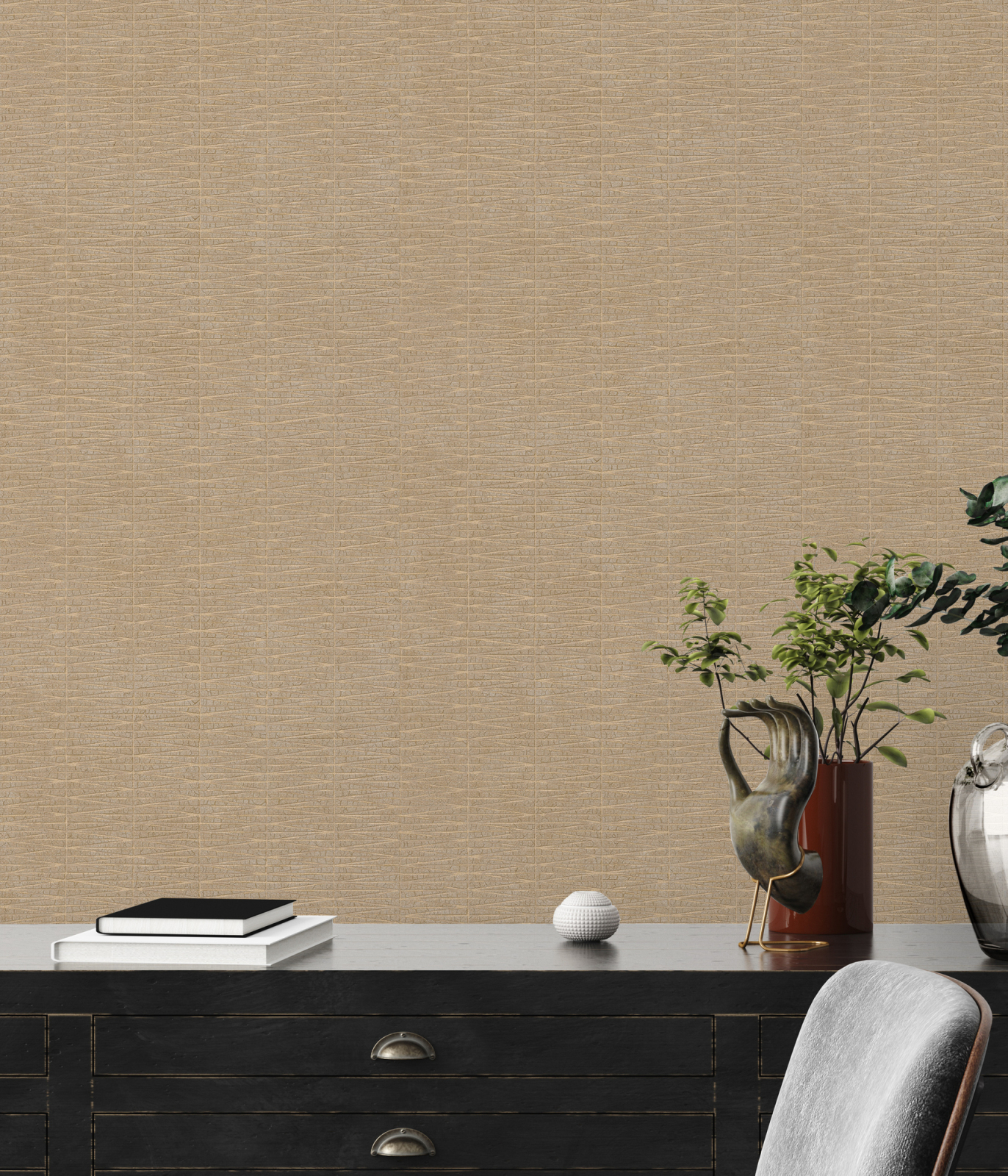 A.S. Creation Vliestapete - braun-metallic - Struktur - 10 Meter