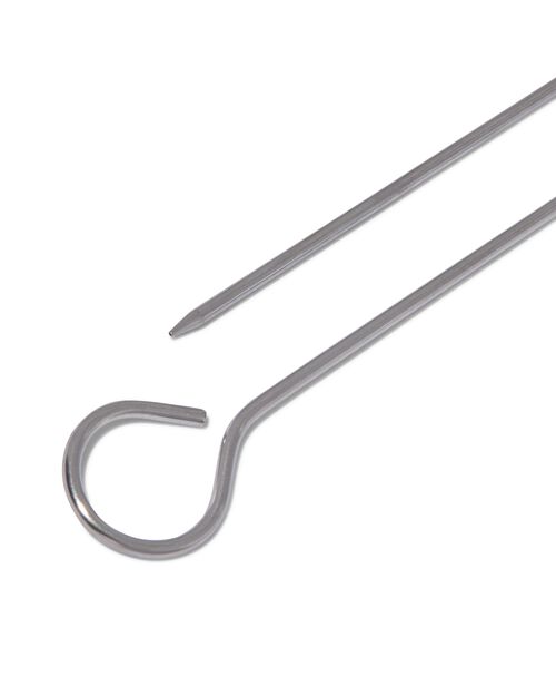 10 piques à brochettes inox