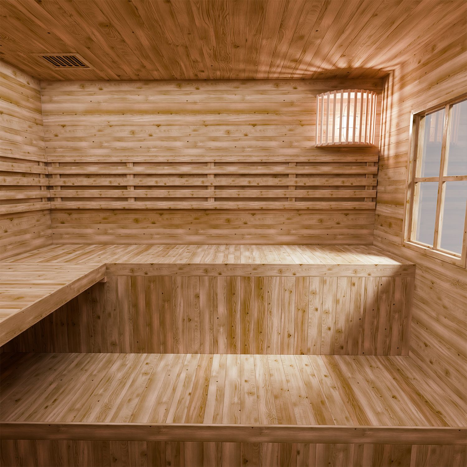 Artsauna Gartensauna Eldur mit Ofen, Licht & Zubehör – Holz Saunahaus für 4 Personen – Outdoor Sauna