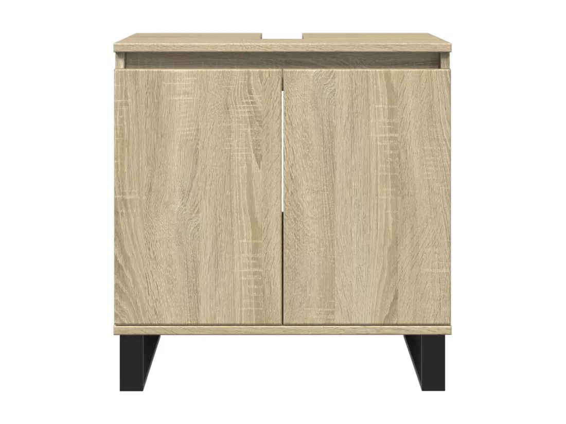 Ensemble de meubles de salle de bain 3 pcs chêne sonoma