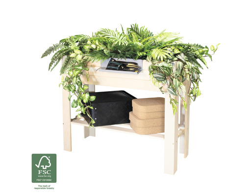 Verhoogd bed op palen Wagner System Green Box Light 83 x 34,5 x 70 cm naturel