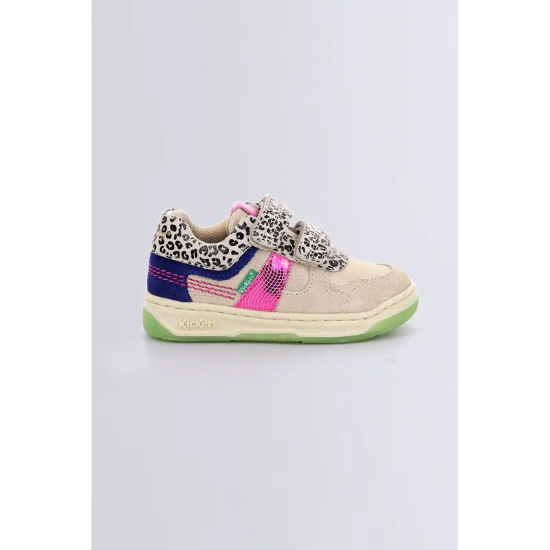 KALIDO MULTICOLOR LEOPARD BASKETS BASSES Cuir Fille