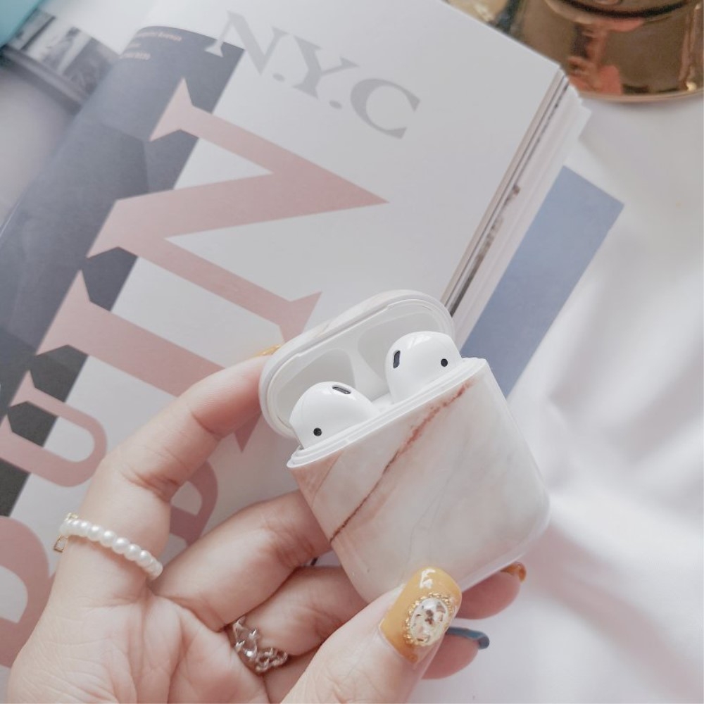 AirPods (1. & 2. Generation) Hardcase Schutzhülle Abdeckung Meerjungfrau Mermaid Design - Weiss