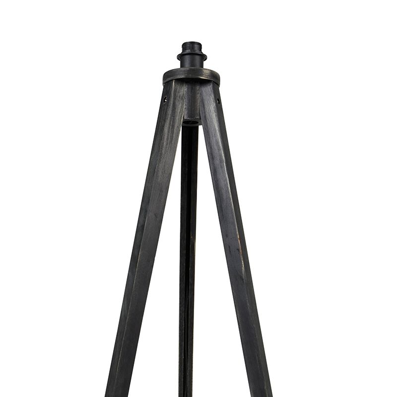 Landelijke vloerlamp tripod zwart - Tripod Classic