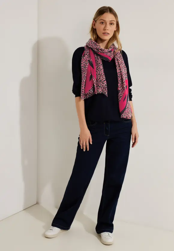 Modal Schal mit Print - cosy coral