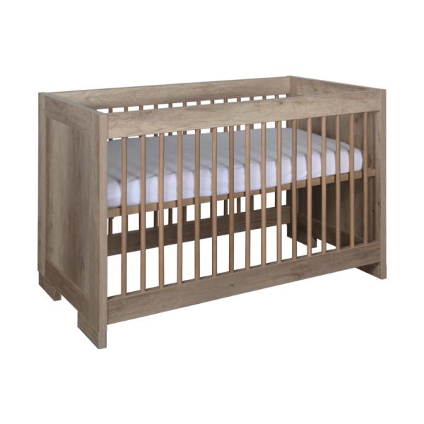 Kidsmill Brent Babykamer Oldwood | Bed 60 x 120 cm   Commode