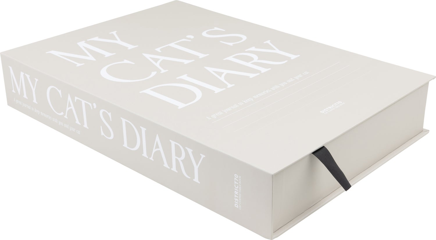 District 70 krabkarton Diary boek beige 36 x 25 x 6 cm