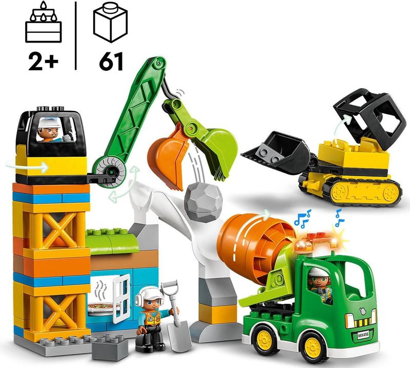 LEGO DUPLO Stad Bouwplaats Speelgoed voor Peuters - 10990