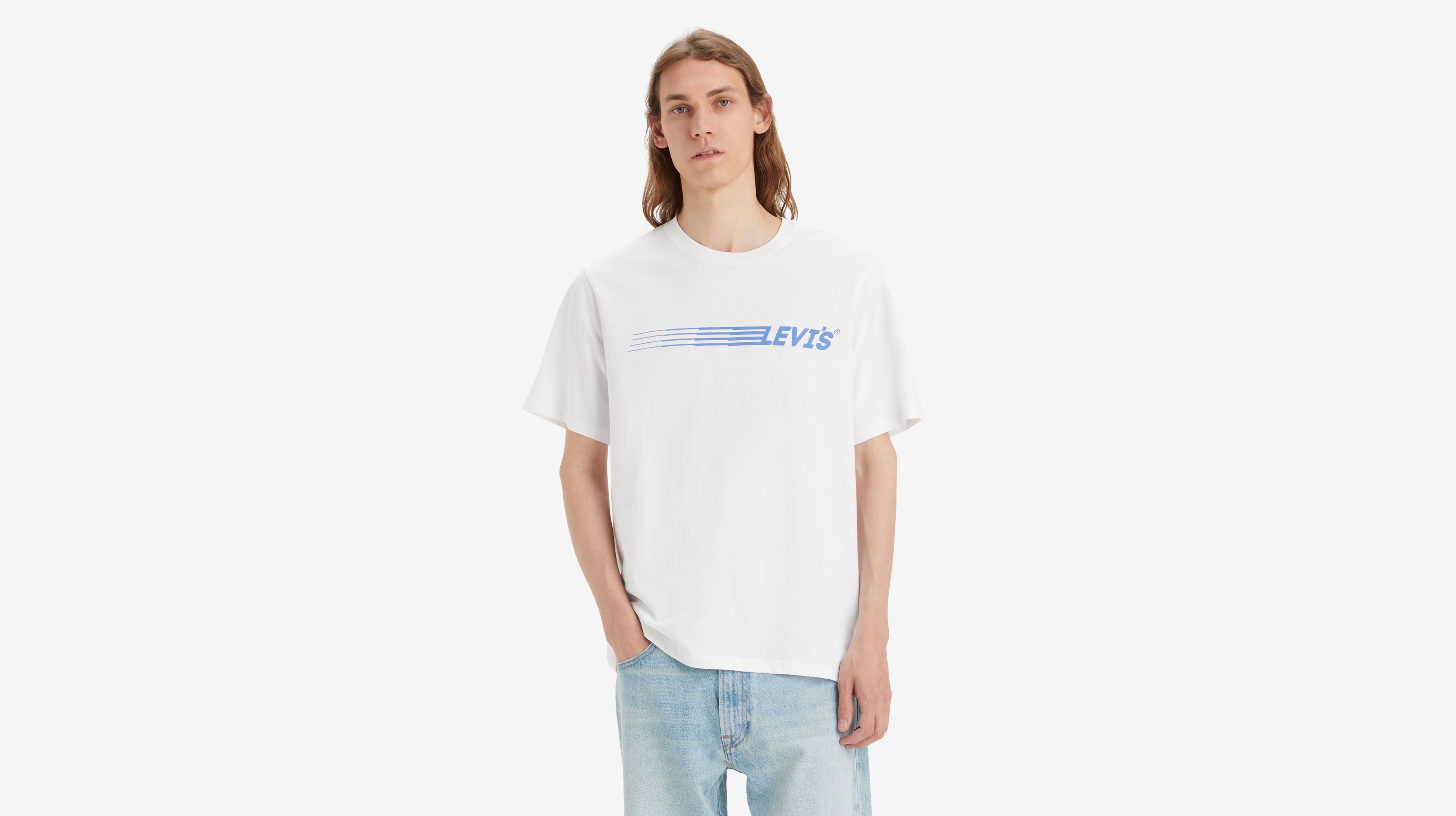 T-shirt graphique Relaxed - Motion Hl Logo White+ - Blanc
