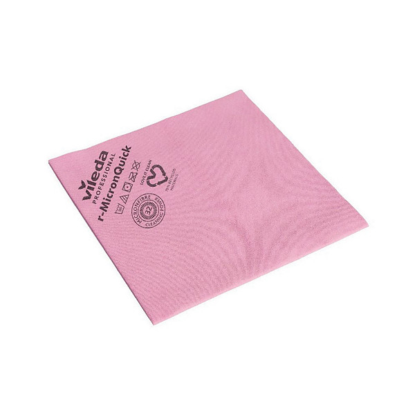 Lavettes microfibre r-MicronQuick Vileda rouges, lot de 5