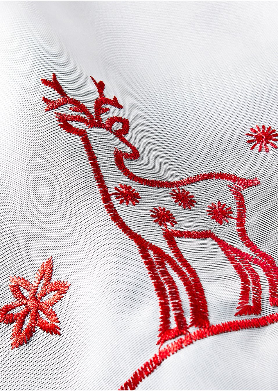 Brise-bise à broderie sapins de Noël