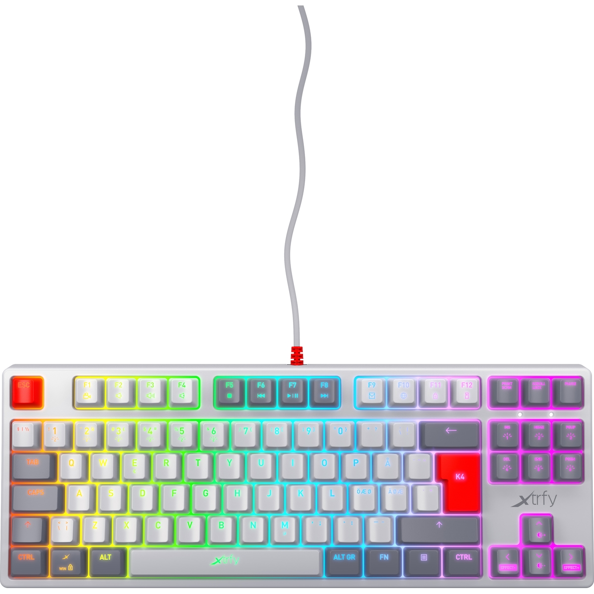 Xtrfy K4 RGB tenkeyless mekanisk gamingtastatur (retro)