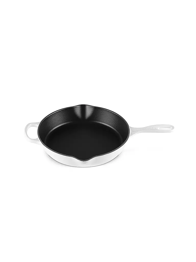 LE CREUSET Hohe Brat- und Servierpfanne aus Gusseisen 26cm SIGNATURE White weiss