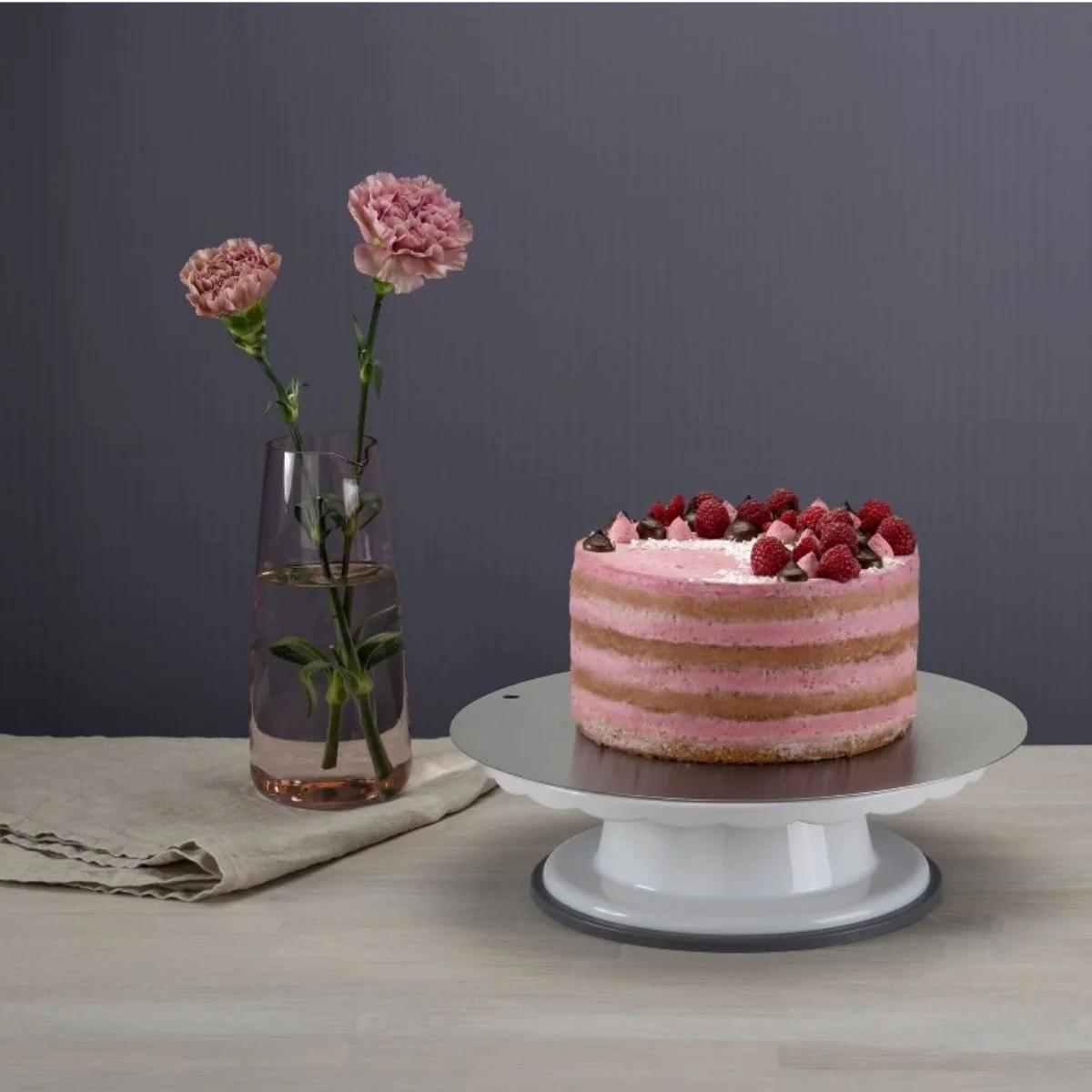 Plateau de présentation pour gâteau rond en inox Divers Dr. Oetker