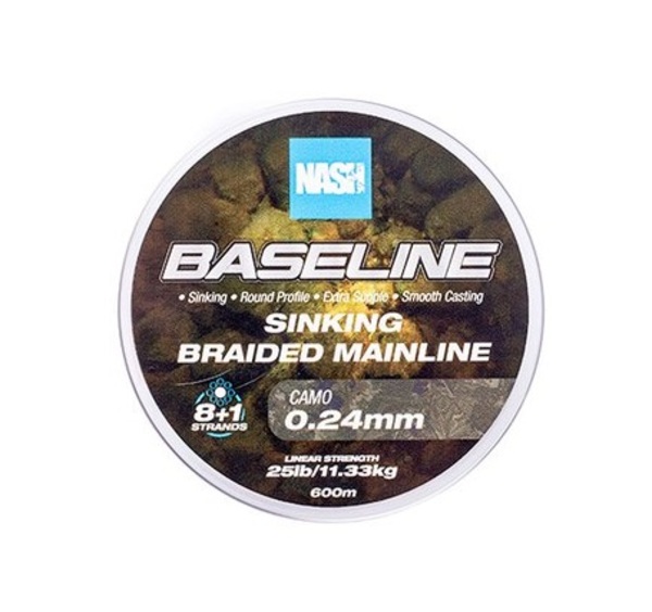 Tresse Nash TT Baseline Sinking Braid Camo (600m)